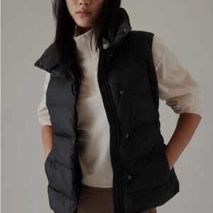 Athleta Black Puffer Vest